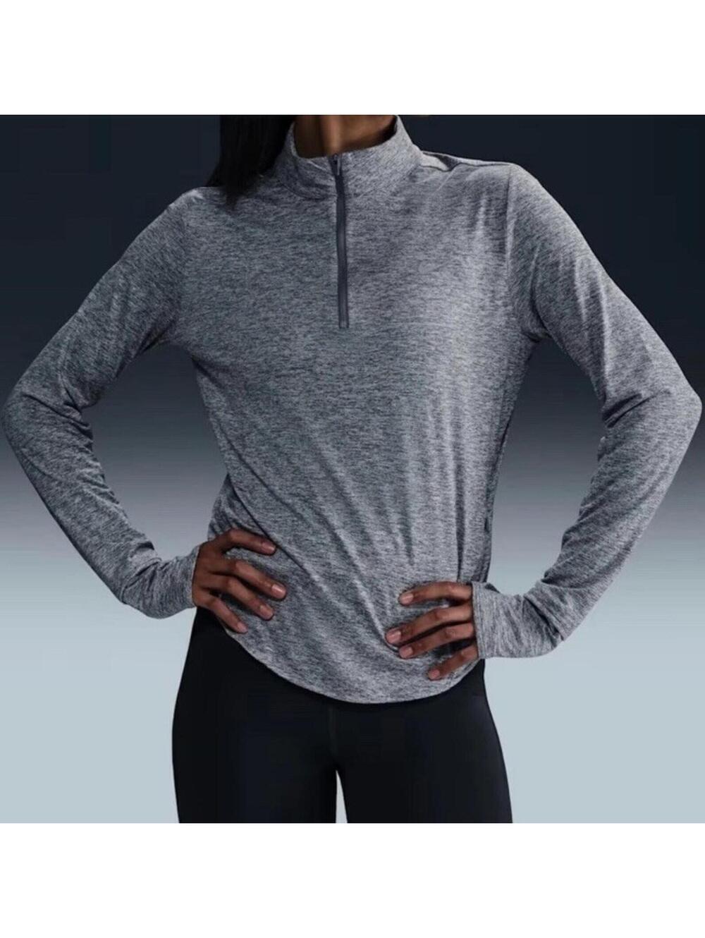 $70 NWT Women's Nike Swift Dri-FIT UV 1/4-Zip Running Top Size Large HQ0499